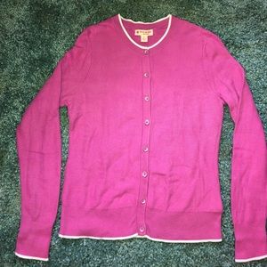 Pink/ White Brooks Brothers Cardigan